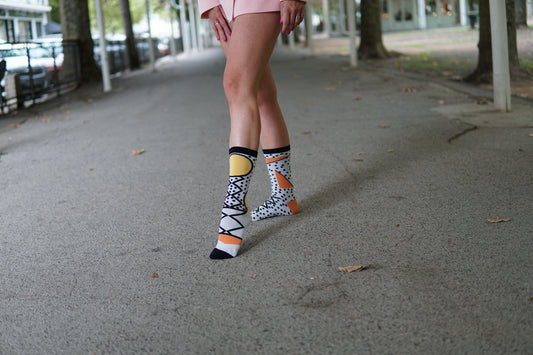 L’art des chaussettes graphiques.