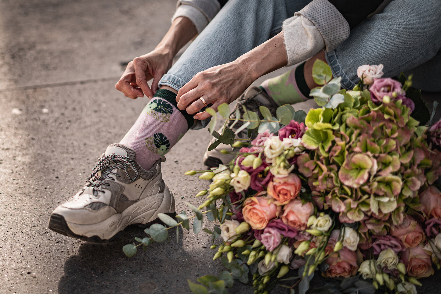 Les chaussettes dépareillées roses 100% beauté